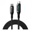 Good Connections cabo de carregamento e dados USB 2.0 100W com visor digital USB-C para USB-C 1m preto