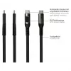 Good Connections cabo de carregamento e dados USB 2.0 100W com visor digital USB-C para USB-C 1m preto