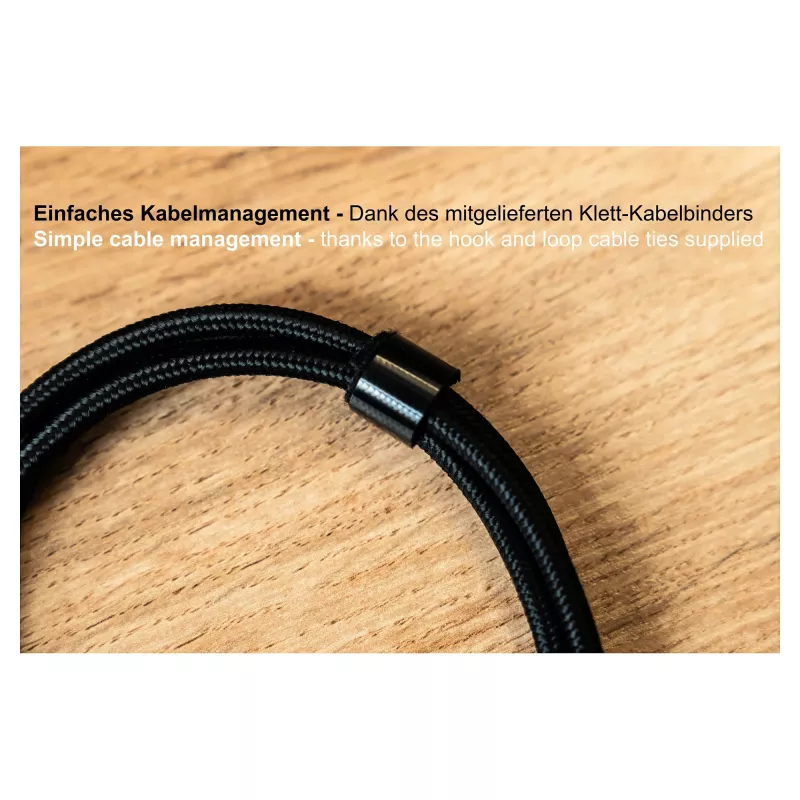 Good Connections cabo de carregamento e dados USB 2.0 100W com visor digital USB-C para USB-C 1m preto