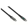 Good Connections cabo de carregamento e dados USB 2.0 100W com visor digital USB-C para USB-C 1m preto