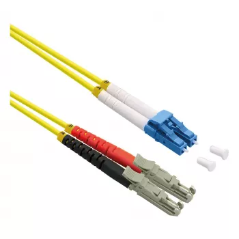 ROLINE cabo de patch de fibra ótica duplex 9/125µm OS2, LSH APC / LC UPC, LSOH, amarelo, 2 m