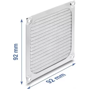 Grelha para ventoinha Delock 92 x 92 mm em alumínio – filtro de pó com malha de aço inoxidável (67457)