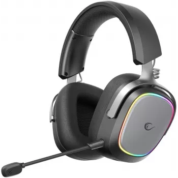 Headset gaming sem fios over-ear Rampage RETSU Bluetooth 2.4G RGB preto