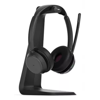Headset Bluetooth on-ear EPOS IMPACT 1000 MS UC ANC WL USB-C+A com estação de carregamento CH 40 e dongle BT USB-C BTD 900c