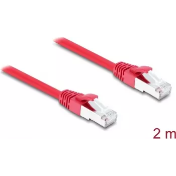 Delock cabo de rede RJ45 Cat.6A S/FTP 2 m vermelho (81185)