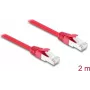 Delock cabo de rede RJ45 Cat.6A S/FTP 2 m vermelho (81185)