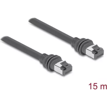 Cabo de patch RJ45 Cat.6 compatível com Starlink Gen3 - 15 m cinzento Delock (90667)