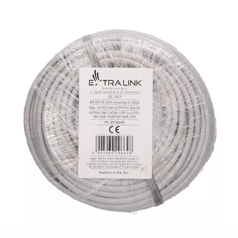 Cabo de patch de par entrançado EXTRALINK CAT6A UTP (U/UTP) interior 25m