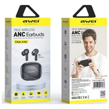 Auscultadores Bluetooth ANC AWEI TA6 preto