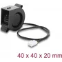 Ventoinha radial Delock 12 V DC 40 x 40 x 20 mm com conector de ventoinha de 3 pinos, preto (67489)