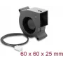 Ventoinha radial Delock 12 V DC 60 x 60 x 25 mm com conector de ventoinha de 3 pinos, preto (67492)