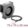 Ventoinha radial Delock 12 V DC 75 x 75 x 25 mm com conector de ventoinha de 3 pinos, preto (67494)