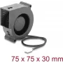 Ventoinha radial Delock 12 V DC 75 x 75 x 30 mm com conector de ventoinha de 3 pinos, preto (67495)