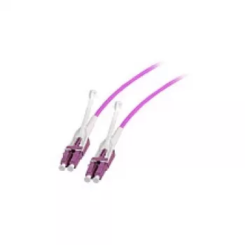 Jumper duplex EFB Elektronik LC-LC OM4 0,5m com push/pull-tab, polaridade comutável