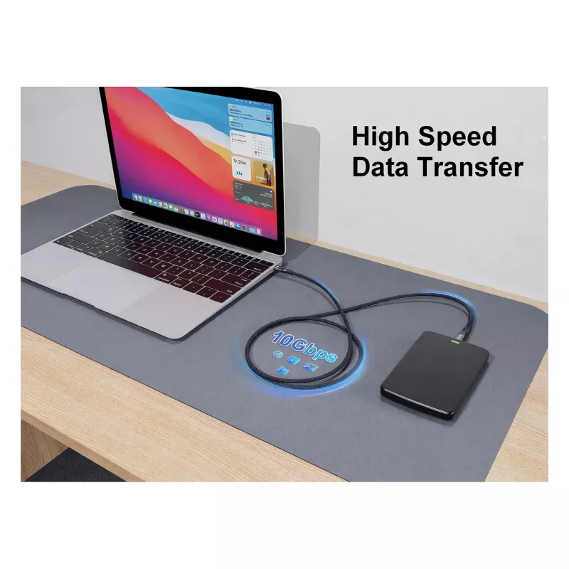 Equip Cabo Ótico Ativo (AOC) USB-C 3.2 para USB-C 8K 60W PD 10m Preto