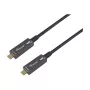 Equip Cabo Ótico Ativo (AOC) USB-C 3.2 para USB-C 8K 60W PD 10m Preto
