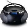 Lenco SCD-331BK Rádio CD Portátil com Bluetooth, USB, Rádio FM, Ecrã LCD, Preto