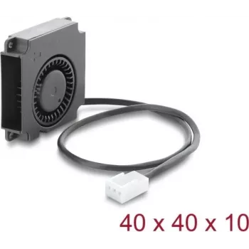 Delock Ventoinha de Sopro 12 V DC 40 x 40 x 10 mm com Conector de Ventoinha de 3 Pinos, Preto (67488)