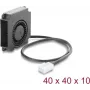 Delock Ventoinha de Sopro 12 V DC 40 x 40 x 10 mm com Conector de Ventoinha de 3 Pinos, Preto (67488)