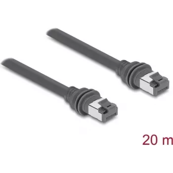 Delock Cabo de Patch RJ45 Cat.6 Compatível com Starlink Gen3 - 20 m Cinzento