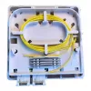 EFB Elektronik caixa FTTH para 4 acopladores SC-S ou LC-D 80x80 com guia de cabos, versão termorretrátil
