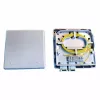 EFB Elektronik caixa FTTH para 4 acopladores SC-S ou LC-D 80x80 com guia de cabos, versão termorretrátil