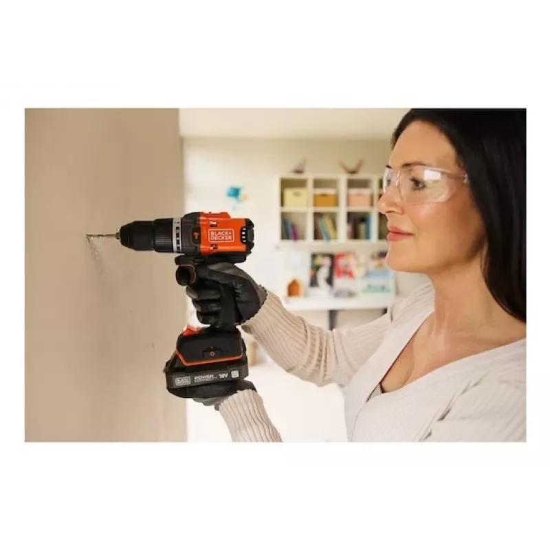 Black & Decker BLD683XN-XJ berbequim de percussão sem fios sem escovas 18V, Solo (sem bateria)