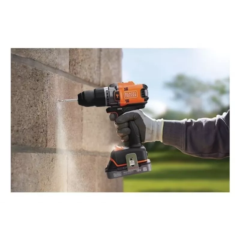 Black & Decker BLD683XN-XJ berbequim de percussão sem fios sem escovas 18V, Solo (sem bateria)