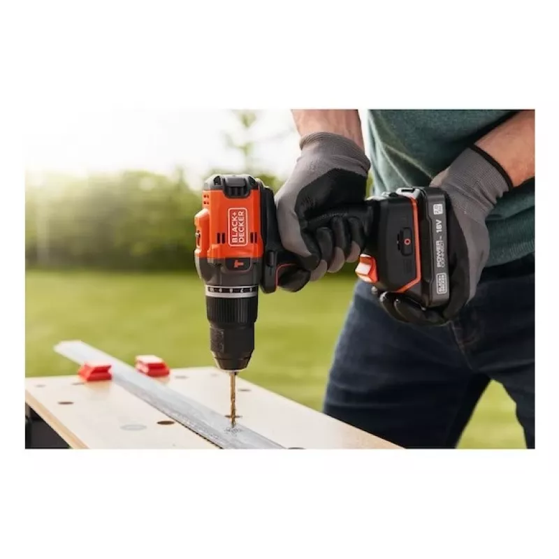 Black & Decker BLD683XN-XJ berbequim de percussão sem fios sem escovas 18V, Solo (sem bateria)