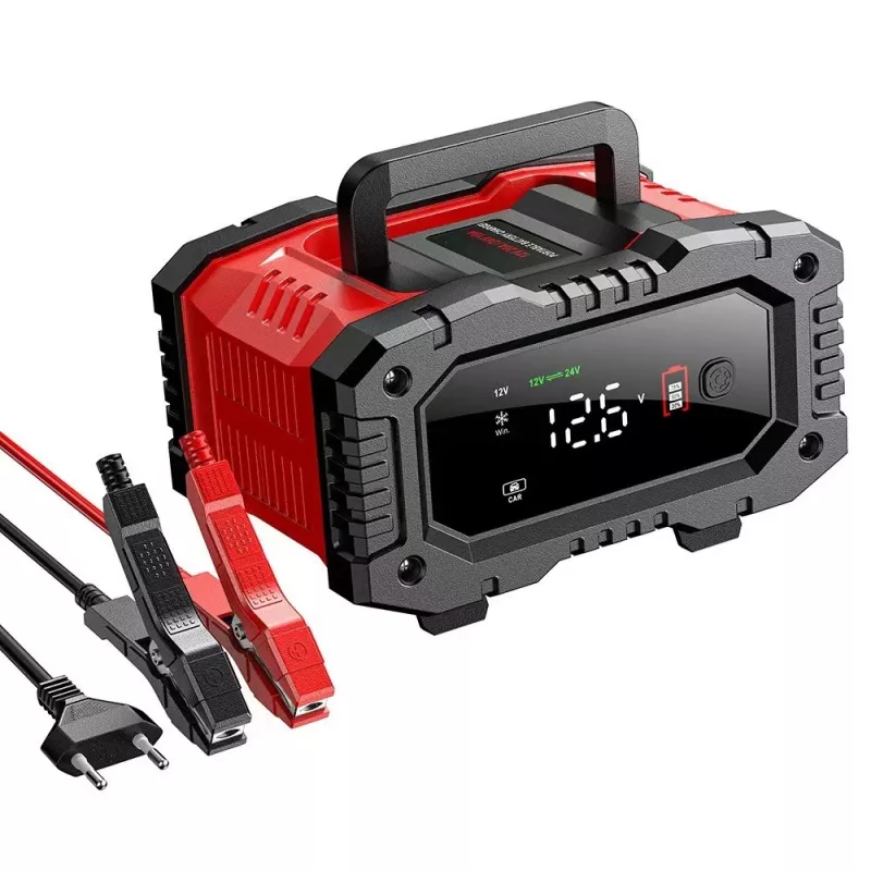 EXTRALINK Carregador de Bateria de Carro Inteligente com Modo de Reparação AGM 12V 24V 20A