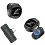 AWEI MK3 Duo Microfone Lavalier Sem Fios Preto