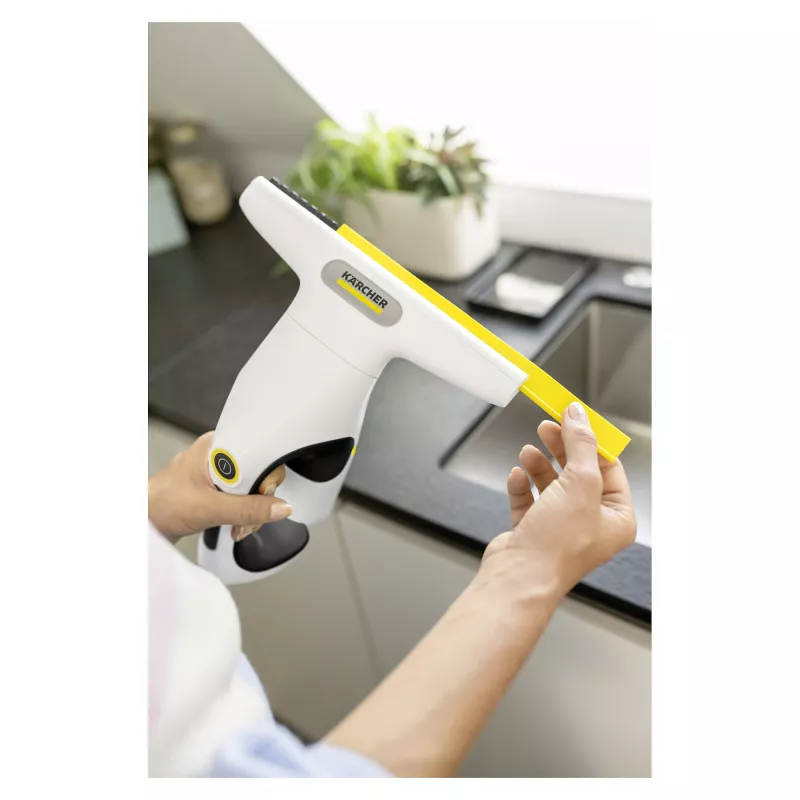 Kärcher WV 1 Compact Care Aspirador de Vidros, Iões de Lítio, 25 min de Autonomia, Depósito de 100 ml, Amarelo/Preto