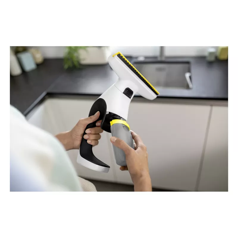 Kärcher WV 1 Compact Care Aspirador de Vidros, Iões de Lítio, 25 min de Autonomia, Depósito de 100 ml, Amarelo/Preto