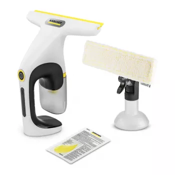 Kärcher WV 1 Compact Care Aspirador de Vidros, Iões de Lítio, 25 min de Autonomia, Depósito de 100 ml, Amarelo/Preto
