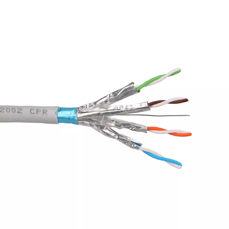 EXTRALINK CAT6A F/FTP Cabo Indoor Twisted Pair 50m Cinzento