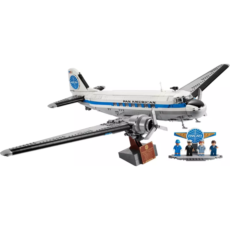 LEGO Icons 11378 Douglas DC-3 PAN AM Avião de Passageiros Kit de Construção (2500 Peças)