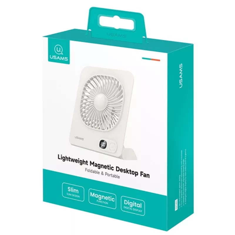 USAMS ZB363 Ventilador de Mesa Magnético Branco