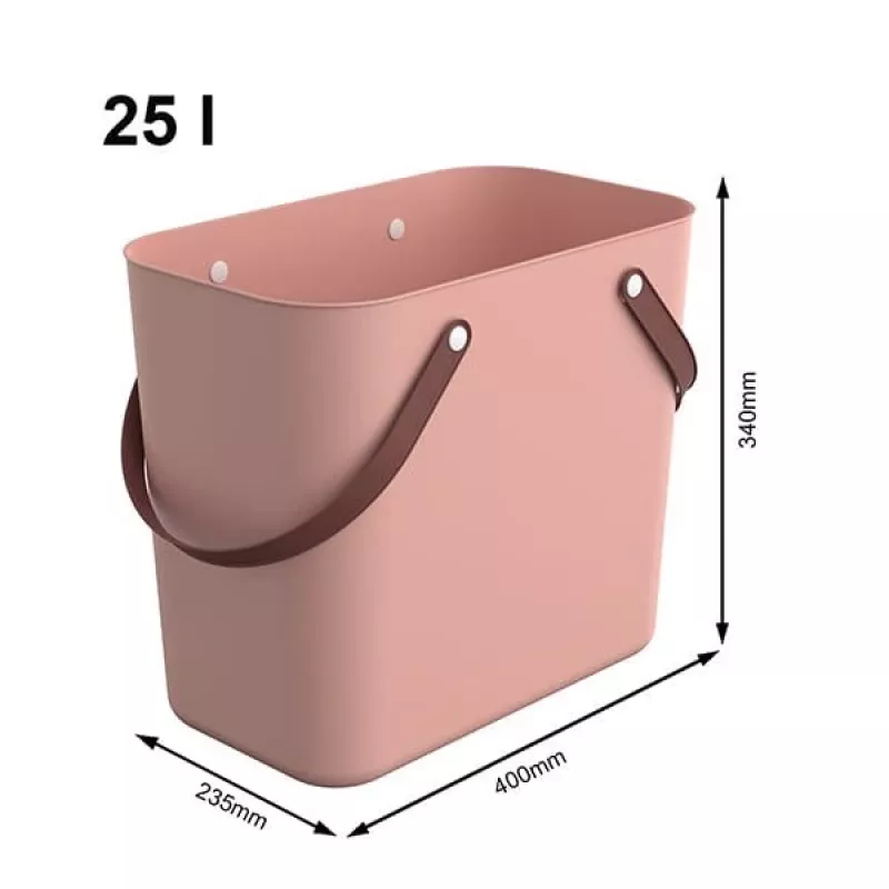 Rotho Multibag Albula Style 25L caixa de arrumação, Meadow Rose