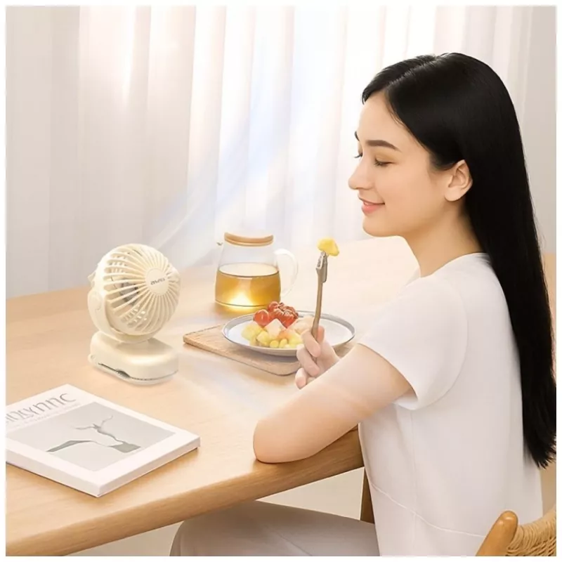 AWEI F45 mini ventoinha de mesa com clipe, 1200mAh, branco