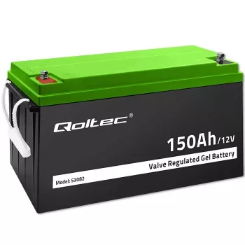 Qoltec bateria de gel 12V 150Ah (GEL) - VRLA, sem manutenção, 41,8 kg