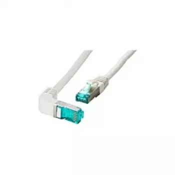EFB Elektronik cabo de rede MK6001W.3G Cat.6a S/FTP RJ45, angular/reto, 3 m, cinzento