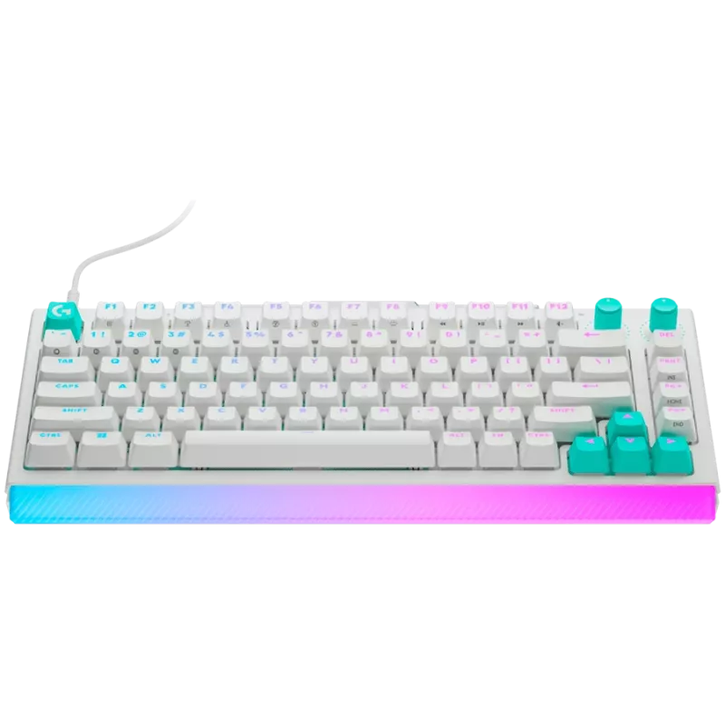 Logitech G512 X 75 teclado mecânico gaming - branco - US International - USB com fios