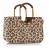 Reisenthel Loopshopper L cesto de compras saco Leo Macchiato, 25L, castanho/bege
