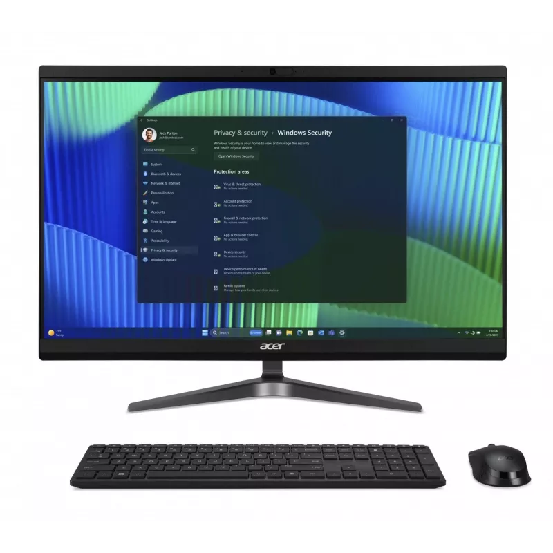 Acer Veriton Vero VZ2724G All-in-One PC, 23,8 inch FHD IPS, Intel Core i5-14400, 8GB DDR5, 512GB SSD, Windows 11 Pro, preto