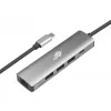 TB adaptador USB-C para RJ45 Gigabit Ethernet com 3x USB-A 3.0 e USB-C PD 100W, Space Grey