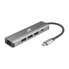 TB adaptador USB-C para RJ45 Gigabit Ethernet com 3x USB-A 3.0 e USB-C PD 100W, Space Grey