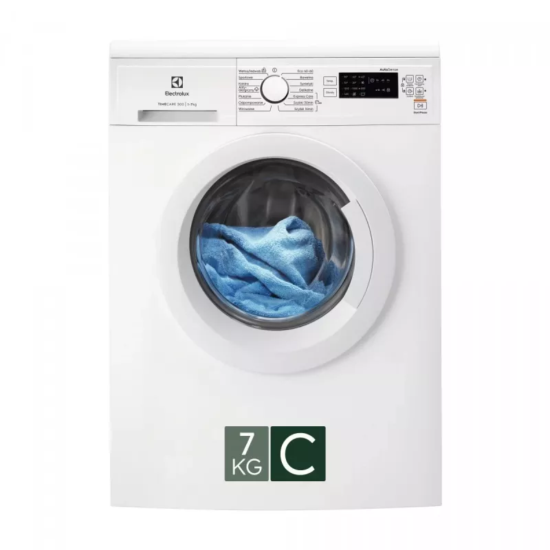 Electrolux EW2FN527WP Máquina de lavar roupa de carga frontal independente, 7 kg, 1200 rpm, classe energética C, branco