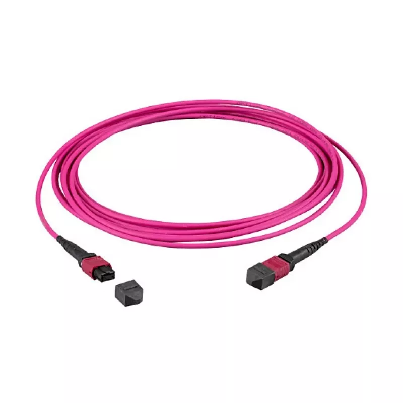 EFB-Elektronik Cabo de rede MTP-F/MTP-F 12 fibras OM4, LSZH, violeta erika, tipo B, 15m