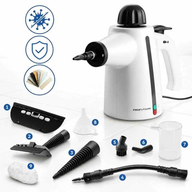 PROFICARE PC-DR 3145 Limpador a vapor, 1000 W, 250 ml, 3,5 bar