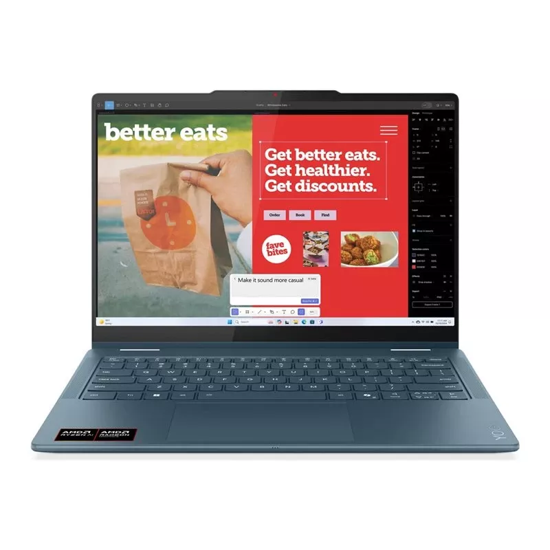 Lenovo Yoga 7 2-in-1 14AKP10 AMD Ryzen AI 7 350 14 polegadas WUXGA Touch 16GB 512GB SSD Windows 11 Home Tidal Teal